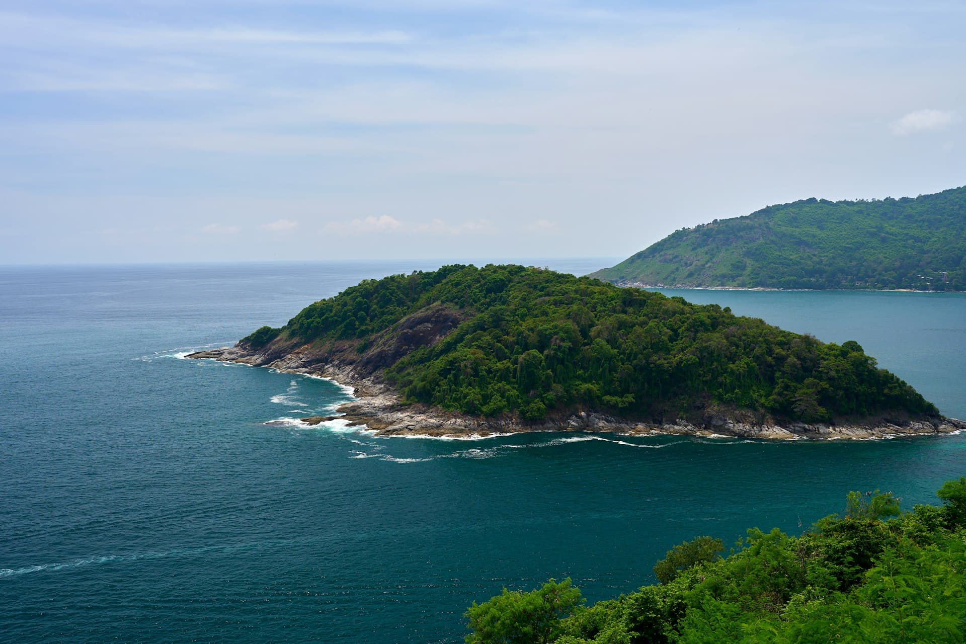 Green islands in the Andaman Sea off Kamala, Phuket
